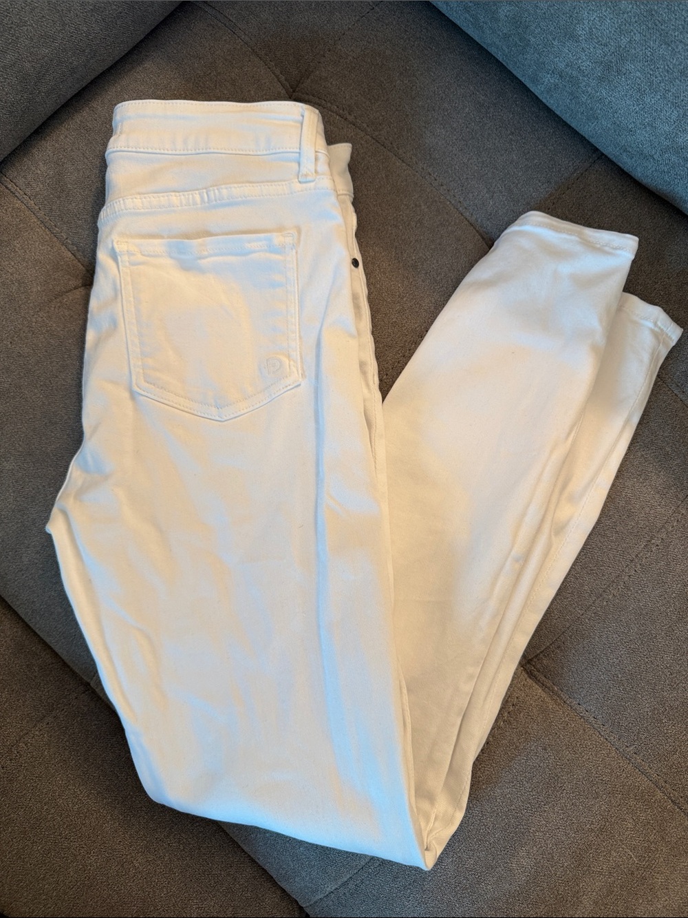 Fidelity High Rise White Skinny Jeans